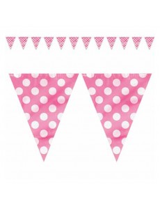 Bandeirolas Rosa Forte Bolas